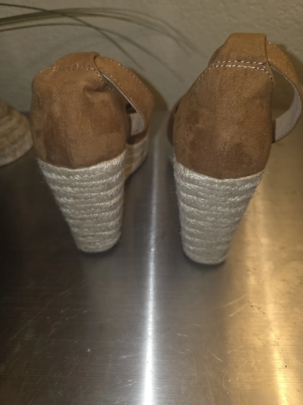 Universal Thread Brown Suede Espadrille Wedge Sandals